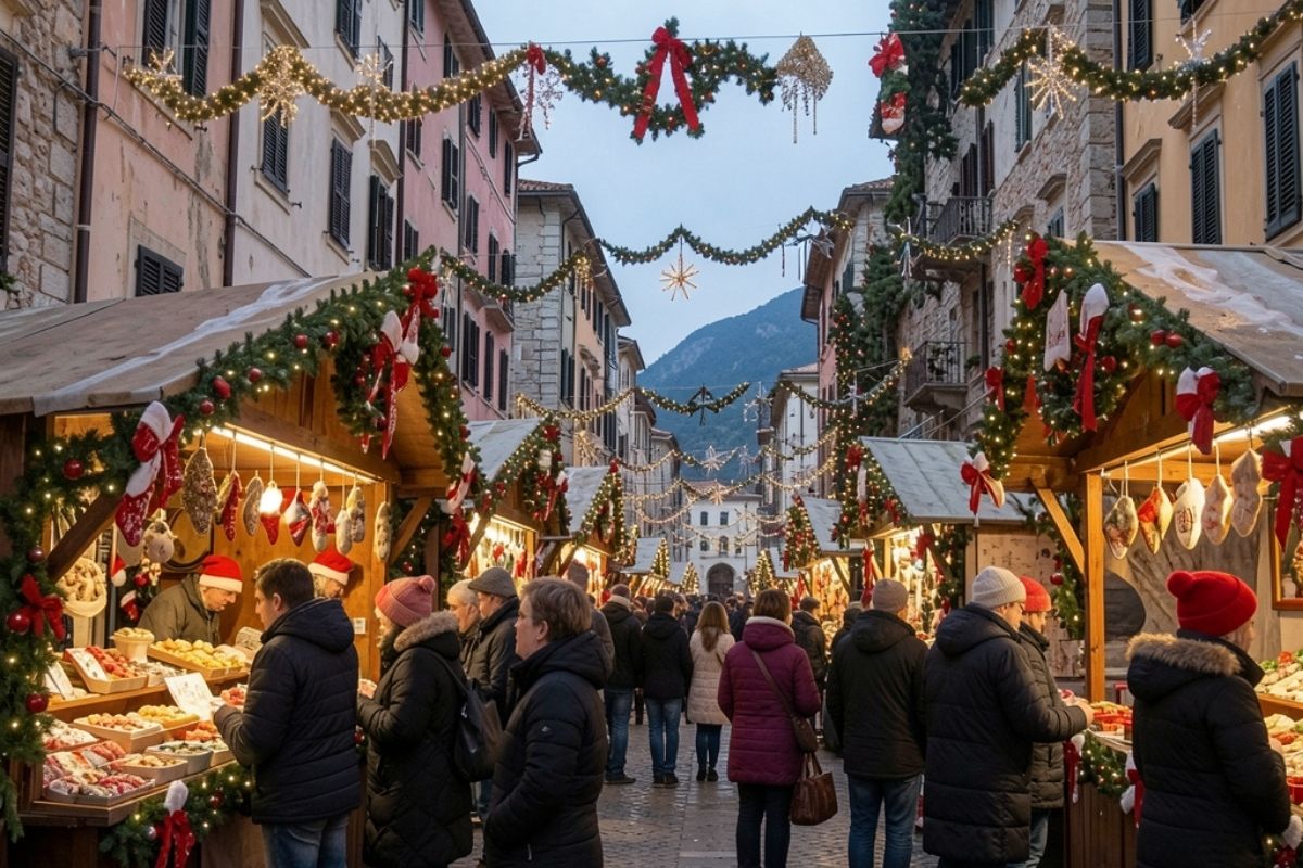 Decorazioni natalizie e mercatini a Lerici durante il periodo delle festività